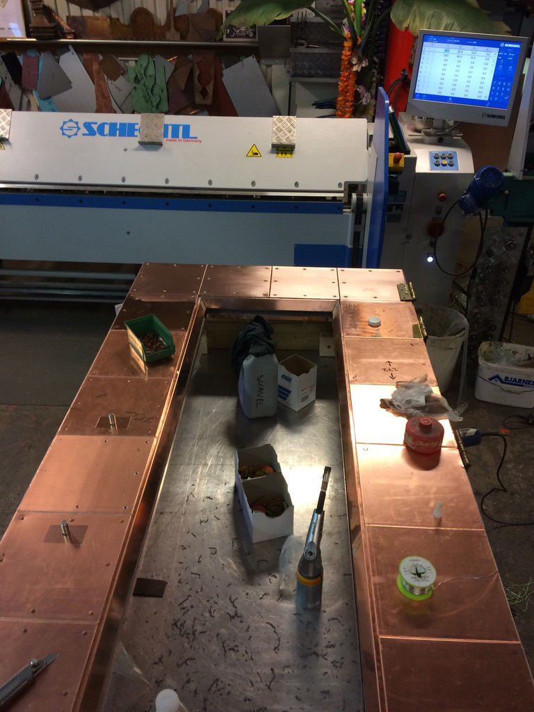 Bild 2 på arbetet med koppartäckning